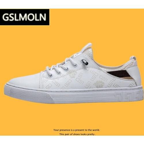 2021 new skateboard casual shoes Mens white shoes for walking Dressing wild sneakers