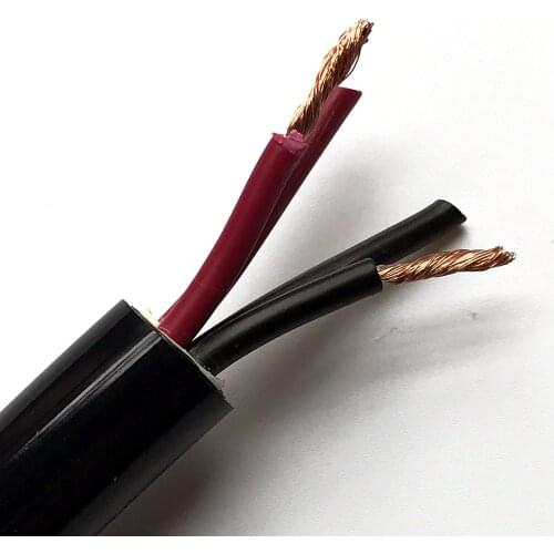 7N+6N Pure Copper 4 Core PVC BULK Speaker Cable for DIY Amplifier CD Player Home Theater - (sell Per 1m)