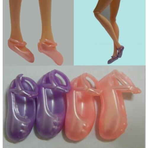 5pairs/lot Ballet Shoes Toe Shoes for Barbie Doll House For 1/6 Dolls Mixed Colors Fashion Dolls Parts Accessories High Quality