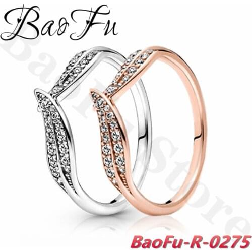 BaoFu 925 Sterling Silver Ring Elegant Leaves Meaning Ring Suitable for Original Female Jewelry
