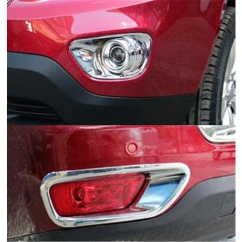 1Pair Car Styling Accessories Car Sticker Rear Fog Light lamp Cover For Jeep Compass 2011 2012 2013 2014 ABS Chrome Trim Molding