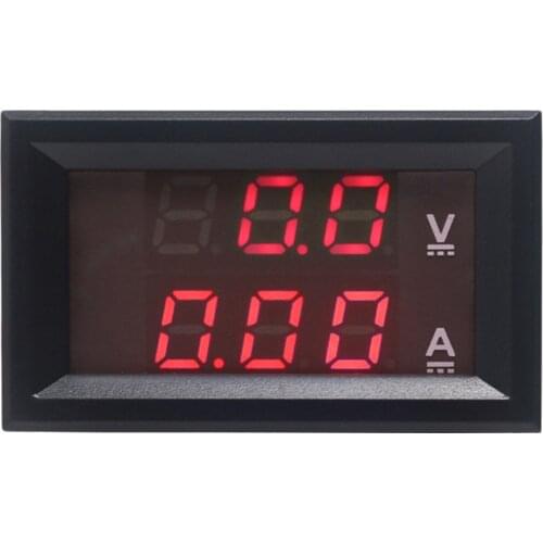 YB27VA DC 0-100V/50A Digital Ammeter Voltmeter 2-in-1 Digital Voltage Amp Volt Meter LED Display