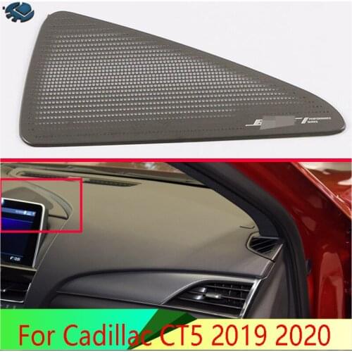 For Cadillac CT5 2019 2020 Car Accessories Stainless Steel Front panel middle horn cover modification