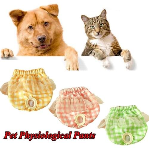 Breathable Dog Physiological Pants Fashion Soft Polyester Diaper Sanitary Dog Shorts Panties Briefs Dog Underwear Pet Diapers