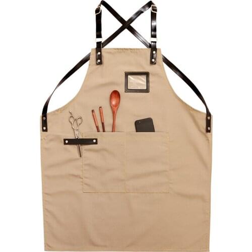 Denim Apron Men and Women Painting Barista Milk Tea Shop Waiter Barber Work Clothes