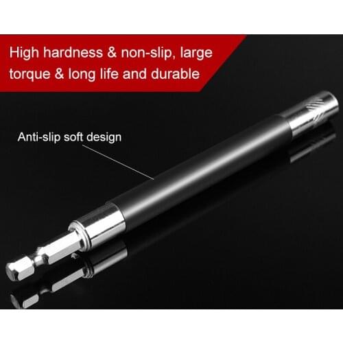 HOEN 1x 1/4" 140mm Hand Tool hex shank quick Magnetic Screwdriver Bit Holder Adapter Head Set for Repair phone laptop Mini Handy