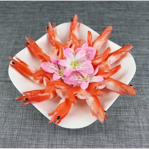 Artificial Foods &amp Vegetables Shrimp Simulation Lobster Crab Model High Imitation Shrimp Shooting Prop Fake Food Model