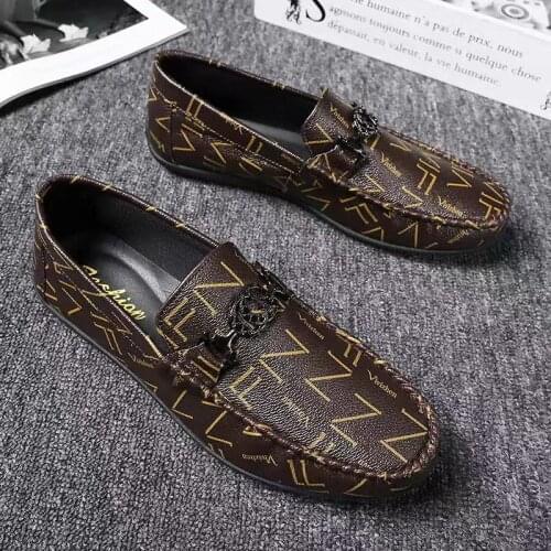 Loafers Men Leather Shoes Fashion New Spring Summer Brand Leather Drive Mens Casual Shoes Man Moccasins Comfy Slip-On