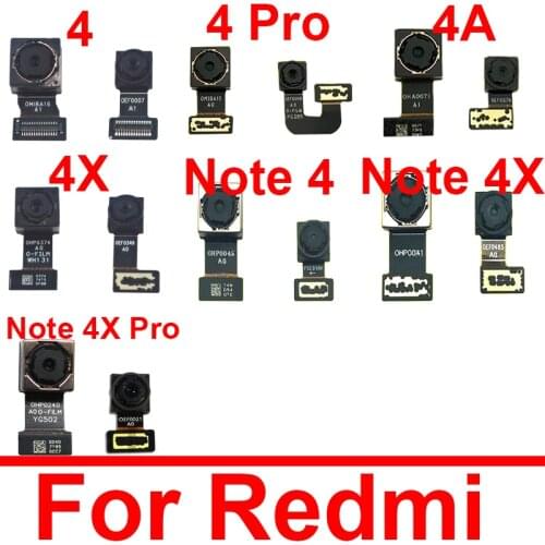 Front & Back Rear Camera Module For Xiaomi Redmi Note 3/Note 4 4X Pro Global/MTK Small Big Main Camera Flex Cable Repair Parts