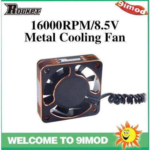 New Rocket Metal 8.5V 16000RPM High Rotation Speed Cooling Fan for 4068 Brushless Motor ESC 1/10 1/8 RC Car Accessories Parts