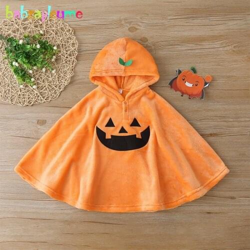 Baby Girl Fall Winter Clothes For Kids Coat Halloween Costume Cute Soft Fleece Warm Hooded Cloak Shawl Children Clothing 1905-1