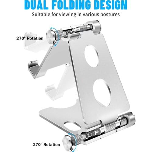 Phone Stand for iPhone 11 Samsung Xiaomi mi 9 Foldable Metal Desk Phone Holder Mobile Phone Stand For iPhone 7 8 X XS