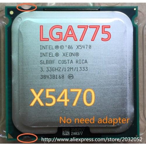 Intel Xeon X5470 SLBBF Processor(3.33GHz/12M/1333)equal to Core 2 Quad Q9750 cpuworks (LGA 775 mainboard no need adapter)