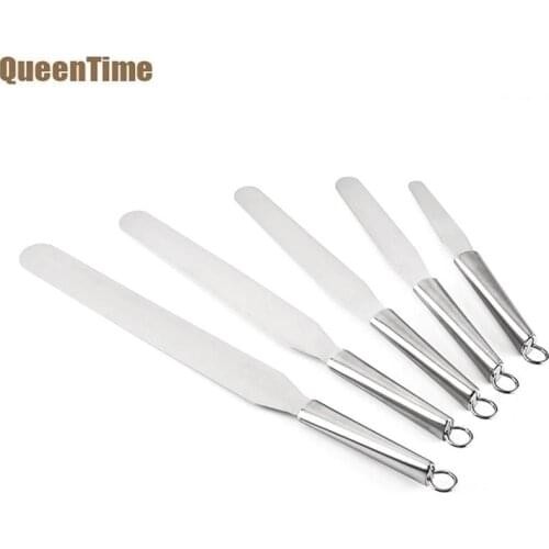 QueenTime Stainless Steel Icing Spatula Frosting Spatulas Cream Butter Scraper Cake Decorating Tools Durable Kitchen Utensils