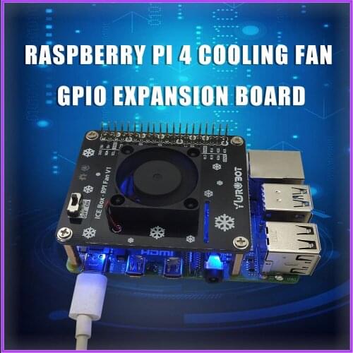 Raspberry Pi 4 cooling fan Gpio expansion board with cool LED Gpio expansion module for Raspberry Pi 4B / 3B + / 3B / 3A