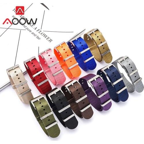 Nylon NATO Strap Zulu Band 20mm 22mm 24mm Stainless Steel Buckle Men Replacement Bracelet Watch Accessories for Casio Tissot