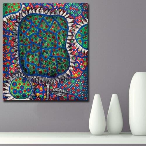 Print Oil Painting Wall Art Painting Yayoi Kusama Untitled Home Decorative Wall Art Picture for Living Room Canvas Painting