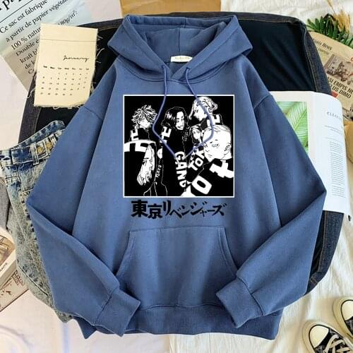 Tokyo Revengers Hoodie Men Japanese Anime Clothing Retro Casual Sweatshirt Autumn Harajuku Streetwear Loose Oversized Tracksuit