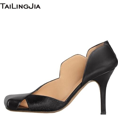 Stylish White Square Toe High Heel Pumps For Women 2019 Comfort Heeled Black Heels Ladies Stiletto Heel Spring Summer Shoes