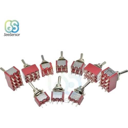 Toggle Switch Mini Switches 2 Position 3 Position Latching Switch MTS-102/103/202/203/302/303/402/403 ON-ON ON-OFF-ON SPDT DPDT