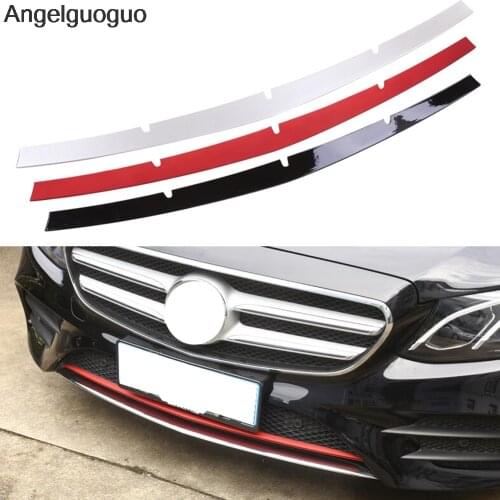 Angelguoguo Car ABS decoration for Mercedes Benz E class Sport W213 E200l E300l E320l front bumper sequins accessories