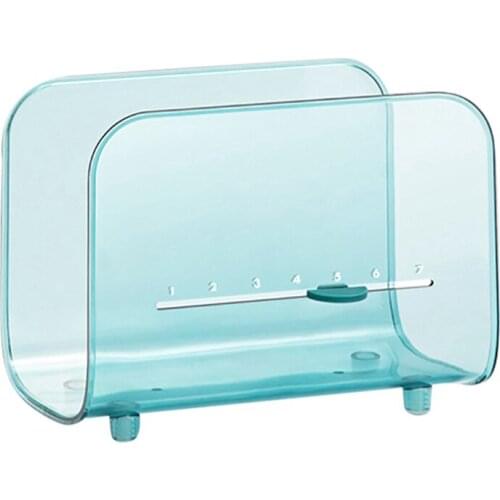 Large-Capacity Non-slip Transparent Mask Box Three-Sided Open Time Scale Function Mask Storage Box