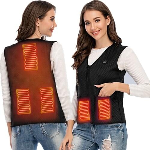 Women Intelligent Heating Vest USB Charging Electric Outdoor Motorcycle Riding Hiking Warm Thermal Parkas Abrigos Mujer Ropa De