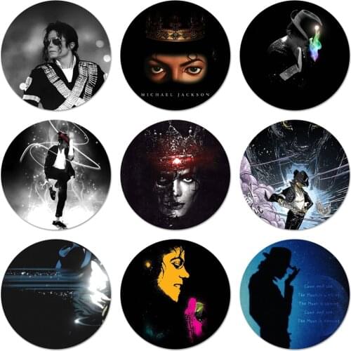 58mm King of dance Michael Jackson Icons Pins Badge Decoration Brooches Metal Badges For Backpack Decoration
