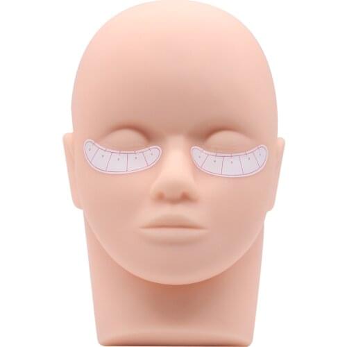 1pcs Training Mannequin Head Flat Mannequin Head Silicone for Pro Eyelash Extensions Practice High Quality