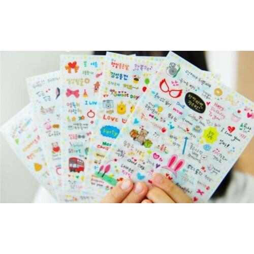 1pack/lot NEW Cute Kawaii Polaroid Deco Stickers Multifunction Label DIY PVC Diary Sticker For Gifts