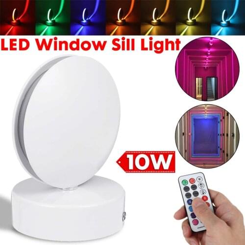 10W 220V LED Wall Lamps RGB Remote Windows Sill Lamp Home Door Frame Corridor Balcony Garage Hotel Restaurant Lighting KTV Light