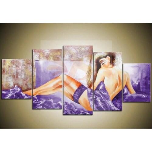 100% hand painted nude figure oil painting on canvas modern abstract painting art home decoration gift stretched on wooden