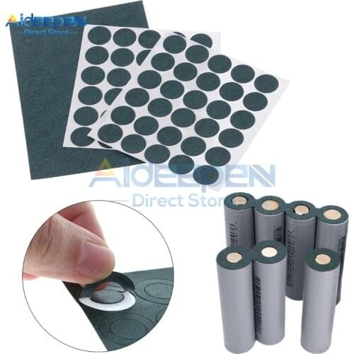 100Pcs 1S 18650 Li-ion Battery Insulation Gasket Barley Paper Battery Pack Cell Insulating Glue Fish Electrode Insulated Pads
