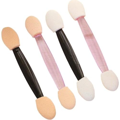 100Pcs/lot 7.5cm Eyeshadow Brush Double-ended Sponge Eyeshadow Stick Makeup Brush Beauty Tool