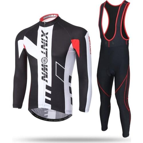2018 MTB New Winter mtb Cycling Sets Cycling Clothing Long-Sleeved Strap Bicycle Jerseys Bike Sportswear ropa ciclismo