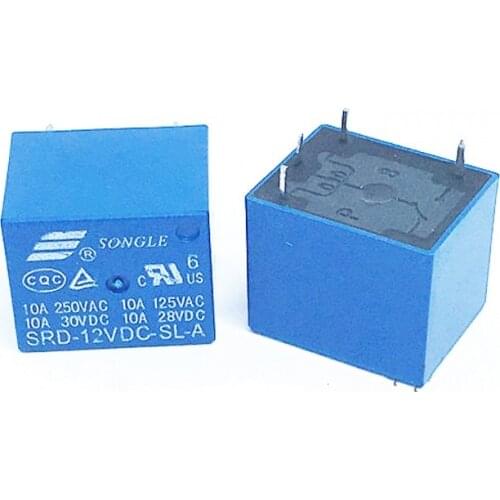 50PCS Relays SRD-12VDC-SL-A 12V 10A 250VAC 4PIN T73 new and original Relay