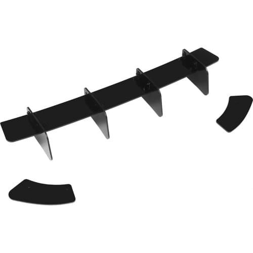 ABS MK7.5 GTI Car Rear Bumper Diffuser & Rear Side Splitters Spoiler Lip Guard For Volkswagen For VW For Golf MK7.5 GTI Black