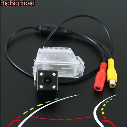 BigBigRoad Car Intelligent Dynamic Trajectory Tracks Rear View Camera For Ford Fiesta Kuga MK1 Galaxy / S-MAX S Max Escape 2013