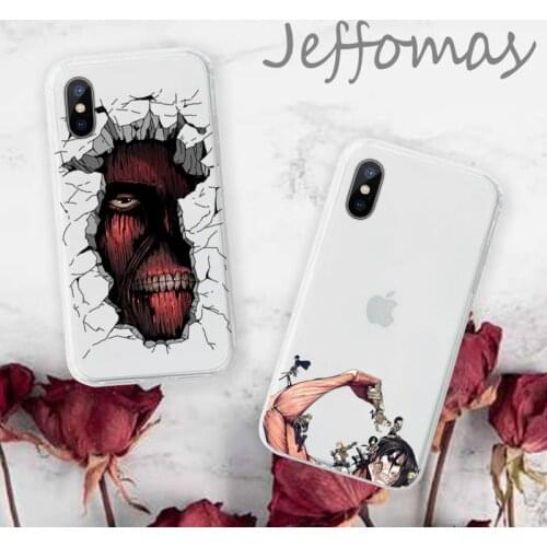 Attack on titan Phone Case Transparent soft For iphone 5 5s 5c se 6 6s 7 8 11 12 plus mini x xs xr pro max