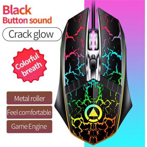 USB Wired Gaming Mouse 3200DPI Adjustable 6 Buttons LED Backlit Professional Gamer Mice Ergonomic Computer Mouse for PC Laptop
