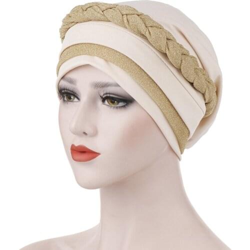 New Muslim Women Cross Silk Sleep Chemo Hat Beanie Turban Hat Scarf Cancer Chemo Beanie Cap Hijab Headwear Head Wrap Hair Access