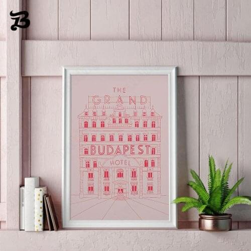 Canvas Painting for Living Room Wes Anderson Movie Minimalist Canvas Posters and Prints Wall Art Abstract Pictures Cuadros Decor