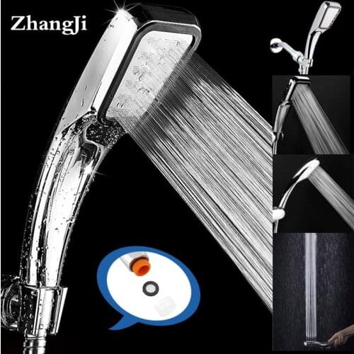 Top quality Upgraded Version ZhangJi 300 Holes by 7 layer chrome plating Shower Head high pressure saving water showerhead 135g