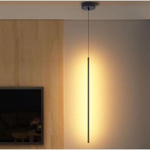 Minimalist Strip Pendant Lights Bedroom Bedside Lamp Nordic Designer Home Deco Pendant Lamp Creative Living Room Light Fixtures