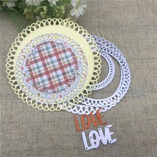 4pc Round lace frame set Metal Cutting Dies Stencils For DIY Scrapbooking Decorative Embossing Handcraft Die Cutting Template