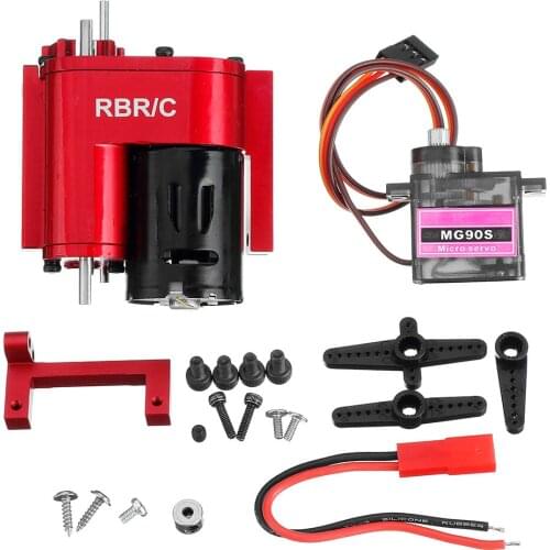 Upgraded Metal Speed Change Gear Case Set W/ Servo for WPL B16 B24 B36 C24 C34 JJRC Q65 MN90 MN45 Rc Car