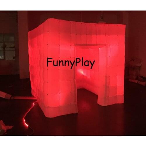 Outdoor cube tent top quality Square Inflatable Led Cube Inflatable wedding led photo booth tent party decoration
