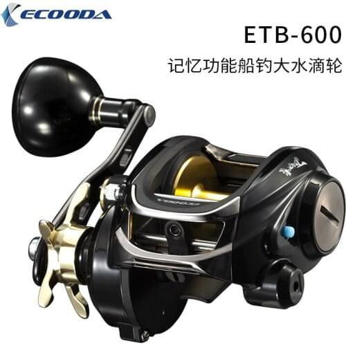 ECOODA new bait casting reel ETB600 right hand reel slow jigging reel boat reel Location memory 12kg