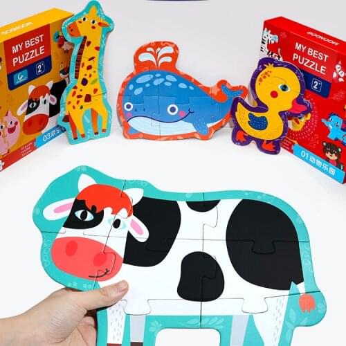 Children Animal Puzzle Educational Toys Baby Puzzle Toys Kids 2 To 4 Years Old Learning Toddler Juguetes Sensory Toys BK50PT