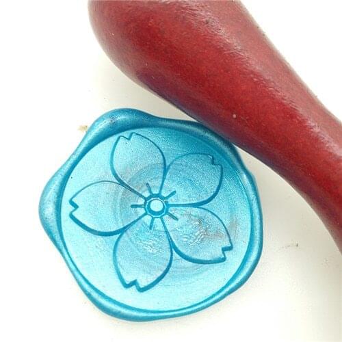 Sakura Candle Seal Stamp, cherry flower stamp, wooden handle stamp seal, beeswax, invitation Envelope seals, birthday gift idea